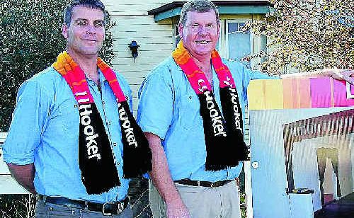 Justin Wynn and principal Rob Finlay at the former home of Queensland Premier Anna Bligh. Photo Emma Channon